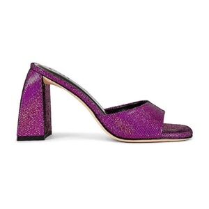 Michele Square Toe Slide in Fuchsia, Size 8